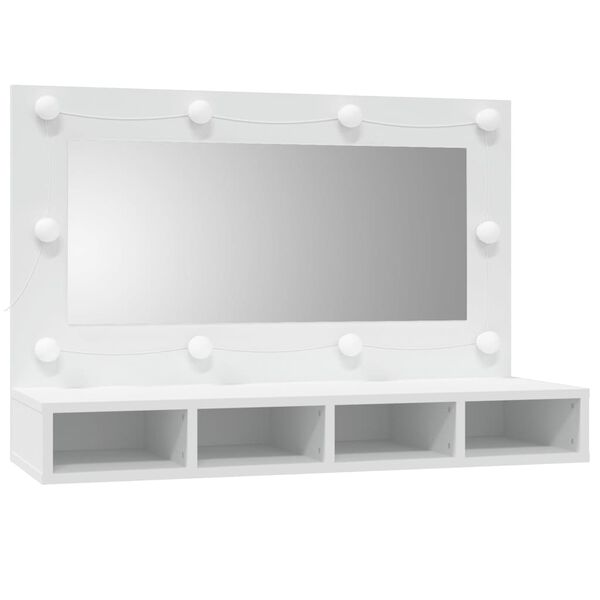 vidaXL Armoire &agrave; miroir avec LED blanc 90x31,5x62 cm