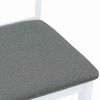 vidaXL Chaises à manger coussins 2 pcs blanc bois massif caoutchouc