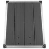 vidaXL Receveur de douche ext&eacute;rieur WPC Inox 80x62 cm Gris