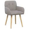 vidaXL Chaises de salle &agrave; manger 2 pcs Boucl&eacute; Gris clair