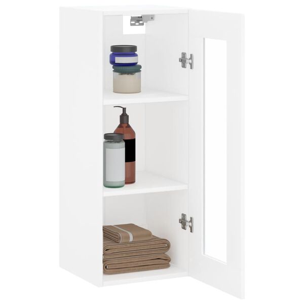 vidaXL Armoire murale blanc 34,5x34x90 cm