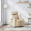 vidaXL Fauteuil de massage inclinable Cr&egrave;me Tissu