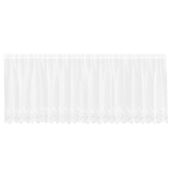 vidaXL Rideau en Dentelle Floral Blanc 120 x 400 cm Polyester