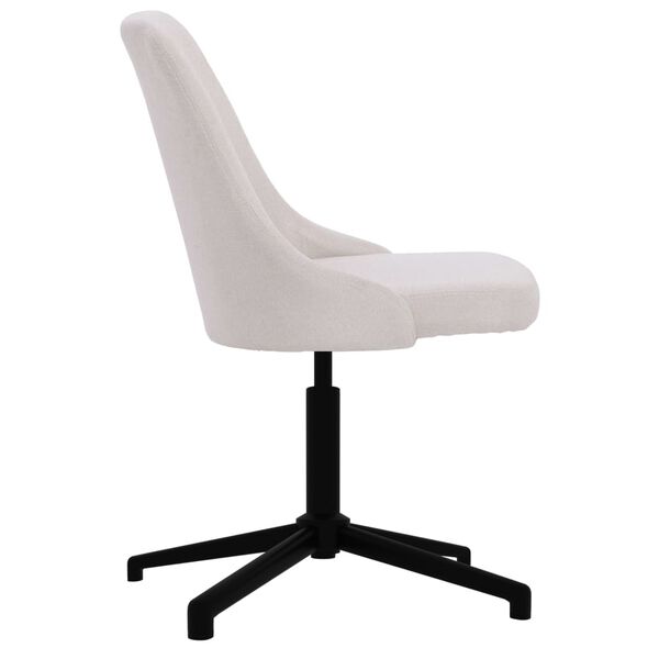 vidaXL Chaise pivotante &agrave; manger Cr&egrave;me Tissu