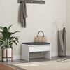 vidaXL Banc d'entr&eacute;e avec coussin Blanc 63 x 38 x 40 cm