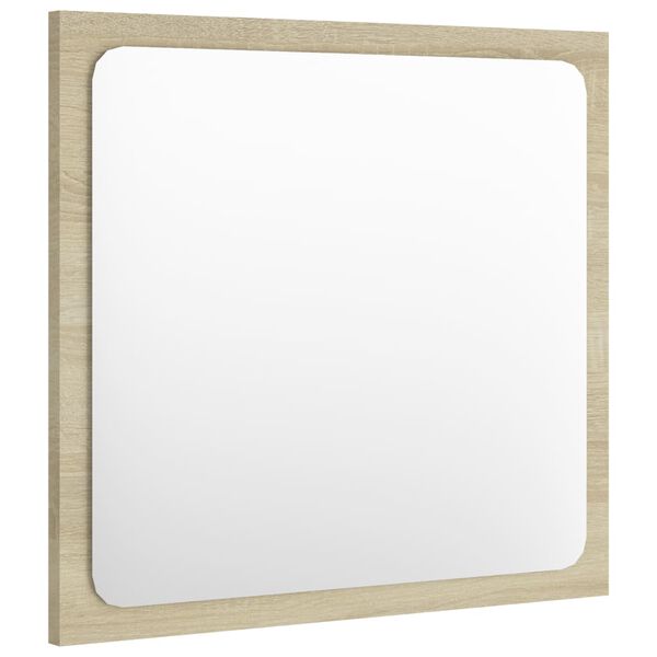 vidaXL Miroir de salle de bain Ch&ecirc;ne sonoma 40x1,5x37 cm Agglom&eacute;r&eacute;