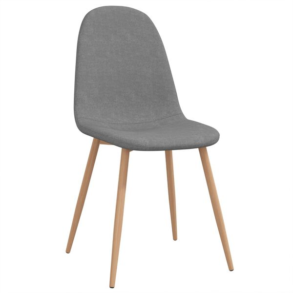 vidaXL Chaises &agrave; manger lot de 4 gris clair tissu