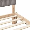 vidaXL Cadre de lit avec t&ecirc;te de lit Taupe 140 x 200 cm Pin massif