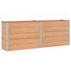 vidaXL Jardini&egrave;re sur&eacute;lev&eacute;e Marron 250 x 50 x 91 cm WPC et Aluminium