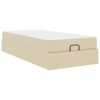 vidaXL Cadre de lit avec matelas 2 pcs Cr&egrave;me tissu