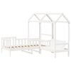 vidaXL Ensemble de lit de jour et de banc et toit sans matelas blanc