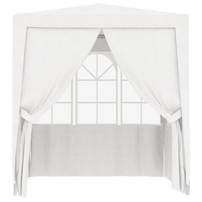 vidaXL Tente de réception avec parois latérales 2,5x2,5m Blanc 90 g/m²