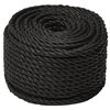 vidaXL Corde de travail Noir 20 mm 25 m polypropyl&egrave;ne