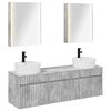 vidaXL Ensemble d'armoire de salle de bain 5 pcs Gris b&eacute;ton