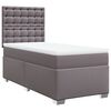 vidaXL Sommier &agrave; lattes de lit avec matelas Gris 100x200 cm Similicuir