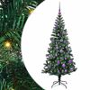 vidaXL Sapin de Noël artificiel pré-éclairé Vert 150 cm PVC et métal