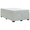 vidaXL Cadre de lit avec matelas Gris clair 120 x 190 cm tissu