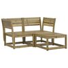 vidaXL Salon de jardin 3 pcs bois de pin imprégné