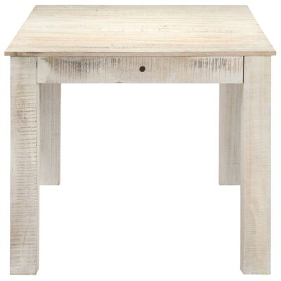 vidaXL Table à manger blanc 180x90x76 cm Bois de manguier massif