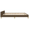 vidaXL Cadre de lit sans matelas marron fonc&eacute; 160x200 cm tissu