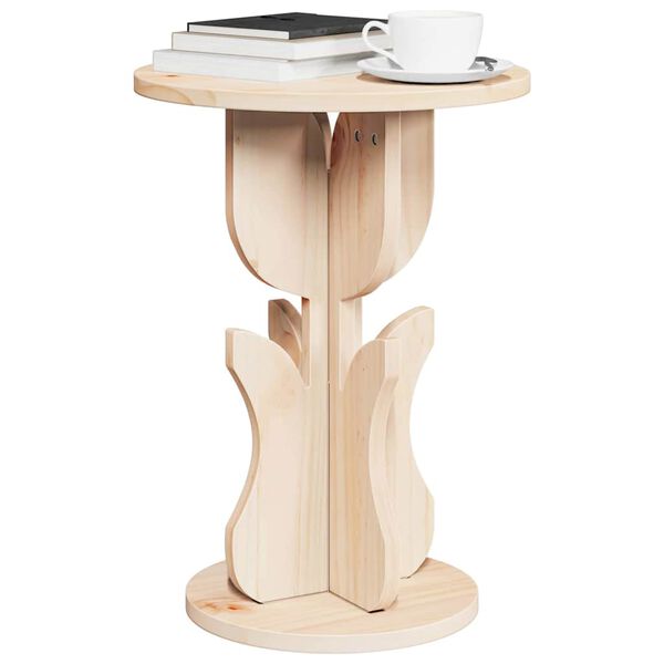 vidaXL Table basse Naturel 39,5 x 39,5 x 53,5 cm Bois massif en pin