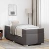 vidaXL Cadre de lit avec matelas Gris 90 x 200 cm tissu