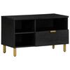 vidaXL Meuble TV noir 80x33x46 cm bois d'ing&eacute;nierie