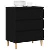 vidaXL Buffet avec tiroir Ch&ecirc;ne noir 60 x 35 x 70 cm Bois d'ing&eacute;nierie
