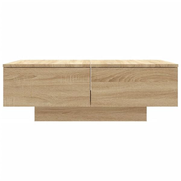 vidaXL Table basse ch&ecirc;ne sonoma 90x60x31 cm bois d'ing&eacute;nierie