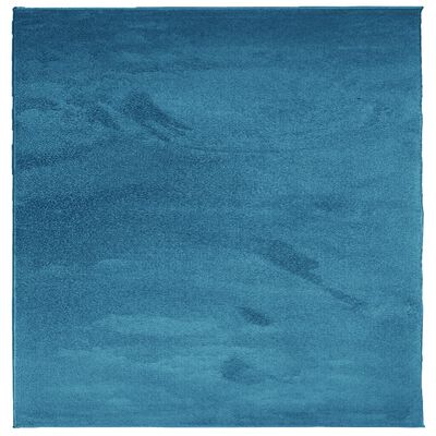 vidaXL Tapis OVIEDO à poils courts turquoise 200x200 cm