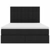 vidaXL Lit avec rangement et matelas Noir 140 x 190 cm Polyester