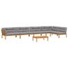 vidaXL Salon palette de jardin avec coussins 6pcs bois d'acacia massif