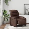 vidaXL Fauteuil inclinable électrique Marron Similicuir