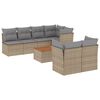 vidaXL Salon de jardin avec coussins 8 pcs beige r&eacute;sine tress&eacute;e