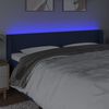 vidaXL T&ecirc;te de lit &agrave; LED Bleu 163x16x78/88 cm Tissu