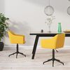 vidaXL Chaises pivotantes &agrave; manger lot de 2 Jaune Velours