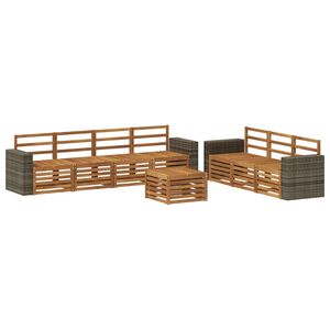 vidaXL Ensembles de canap&eacute;s 8 pc Bois d'Acacia Massif