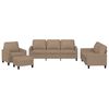 vidaXL Ensemble de canap&eacute;s 4 pcs avec coussins Cappuccino Similicuir
