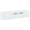 vidaXL Meuble TV LED UTRECHT 3 pc Blanc brillant Bois d'ing&eacute;nierie