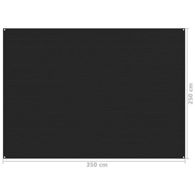 vidaXL Tapis de tente 250x350 cm Noir