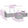 vidaXL Ensemble de canapé de jardin avec coussin 6 pcs Noir Poly rotin