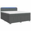 vidaXL Lit boxspring avec matelas Gris fonc&eacute; 140 x 200 cm Tissu