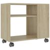 vidaXL Table d'appoint Ch&ecirc;ne sonoma 70x35x60,5 cm Bois d'ing&eacute;nierie