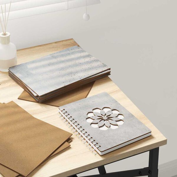 vidaXL Panneaux d&eacute;coratifs 50 pcs Gris b&eacute;ton 15 x 21 x 0,27 cm