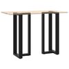 vidaXL Pieds de table de bar en forme de T, 2 pièces, noir, 40 x 35 x (100-101) cm, acier