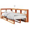 vidaXL Lit biblioth&egrave;que sans matelas cire marron 90x190 cm pin massif