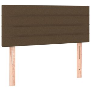 vidaXL T&ecirc;te de lit Marron Fonc&eacute; 80x5x78/88 cm Tissu
