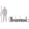 vidaXL Canap&eacute;s de jardin 4 pcs avec coussins Noir R&eacute;sine tress&eacute;e