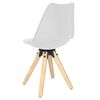 vidaXL Chaises pivotantes &agrave; manger lot de 6 blanc PP