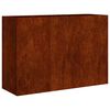 vidaXL Jardini&egrave;re rouill&eacute; 120x40x80 cm acier inoxydable